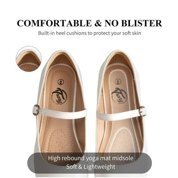 Trary Mary Jane Shoes Women, Womens Flats, Round Toe Flats Shoes Women... - Picture 3 of 10